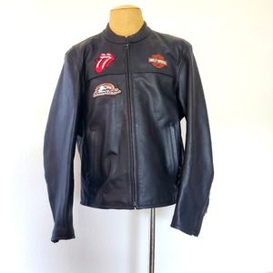 Harley Davidson Leather Jacket Mens XL black
